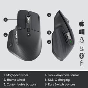 Logitech MX Master 3 (Graphite) - meilleur prix