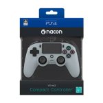 Manette filaire Compact Controller Nacon grise pour PS4 compatible PC