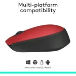 Logitech M171 Wireless Mouse Red - GamePlus